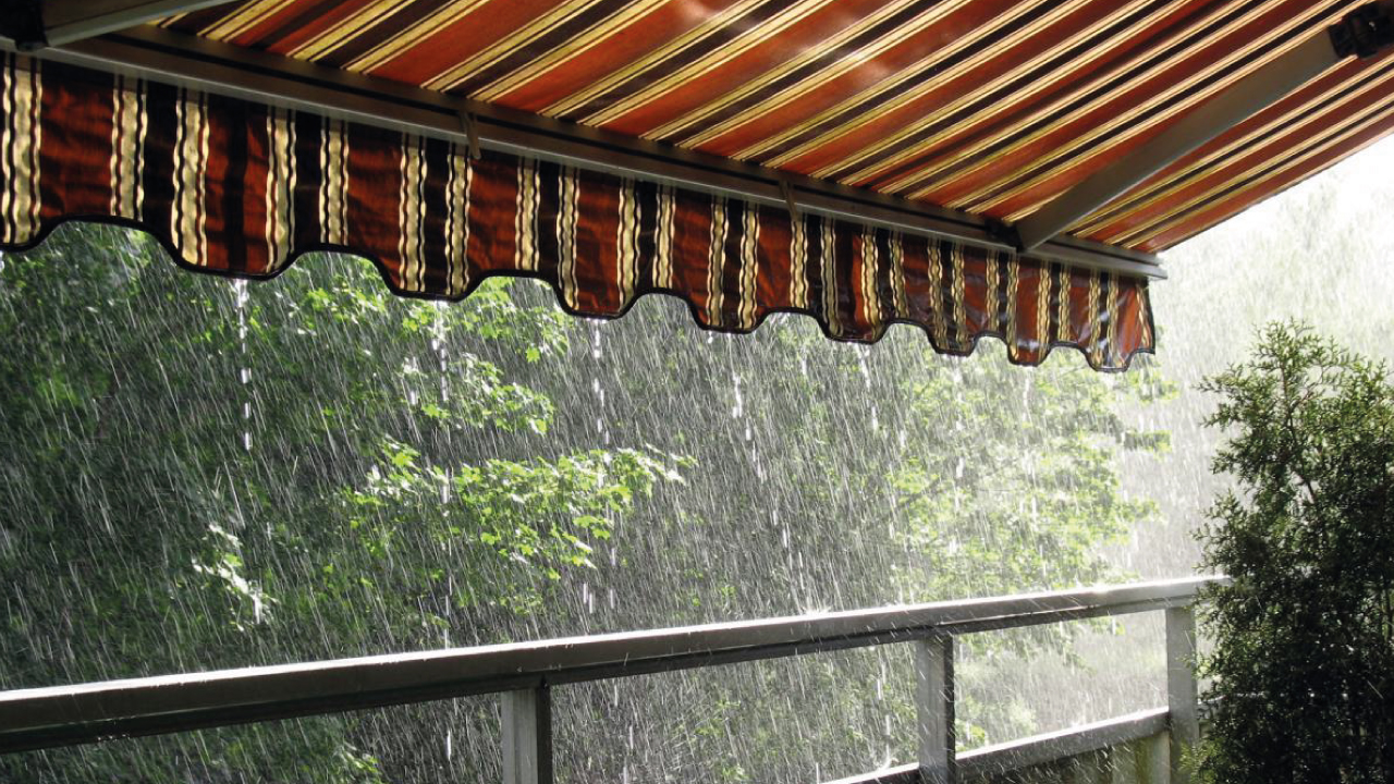 toldo resista el viento y la lluvia
